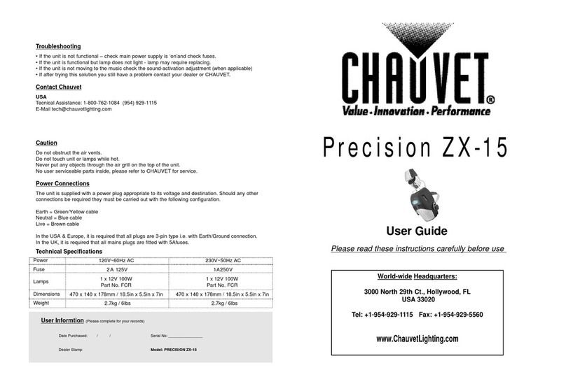 Chauvet Precision ZX-15 user guide