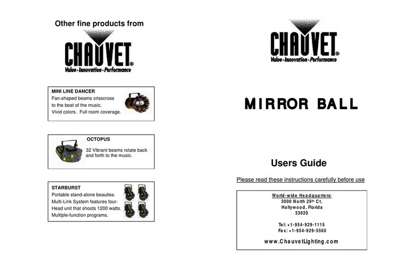 Chauvet Mirror Ball User manual