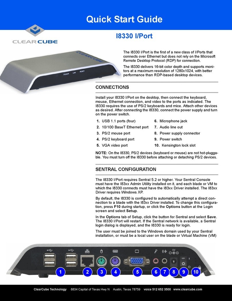 ClearCube I8330 User manual