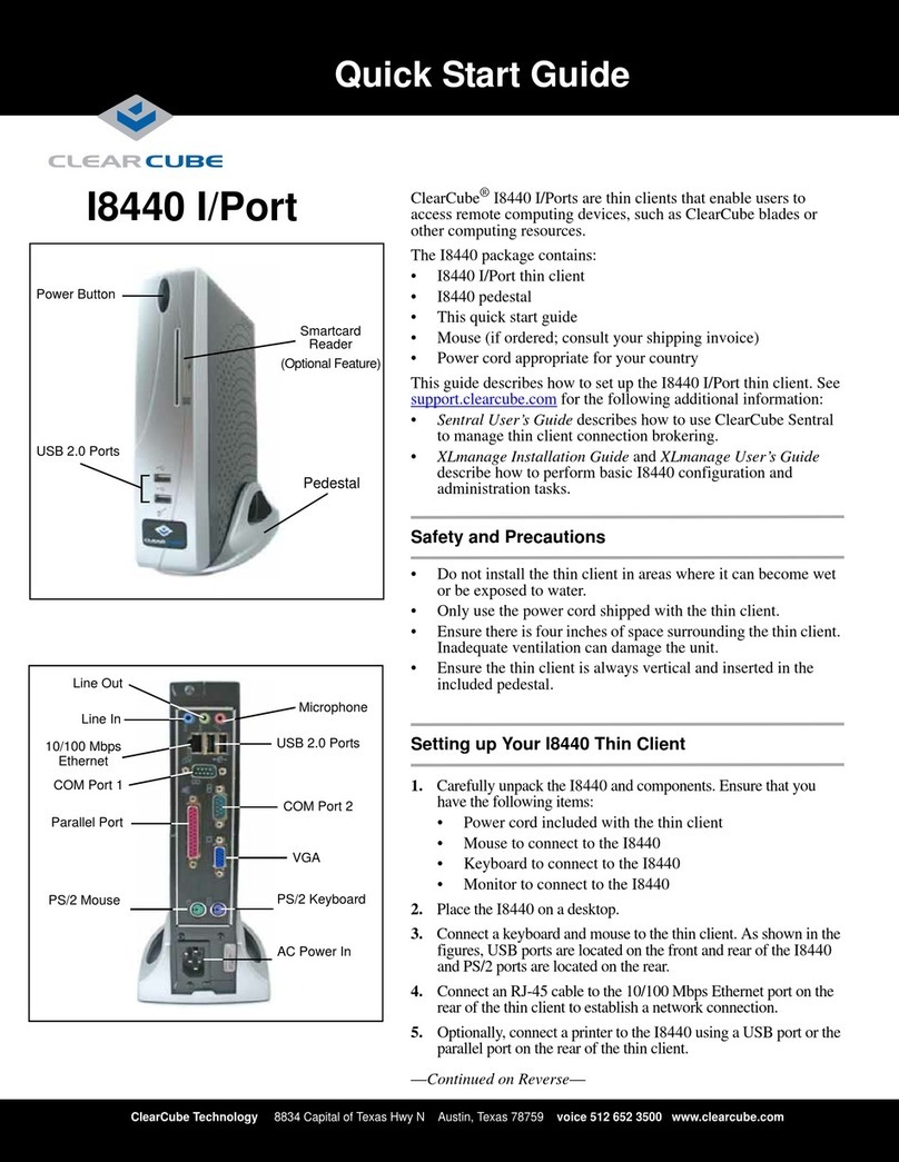 ClearCube I8440 quick start guide