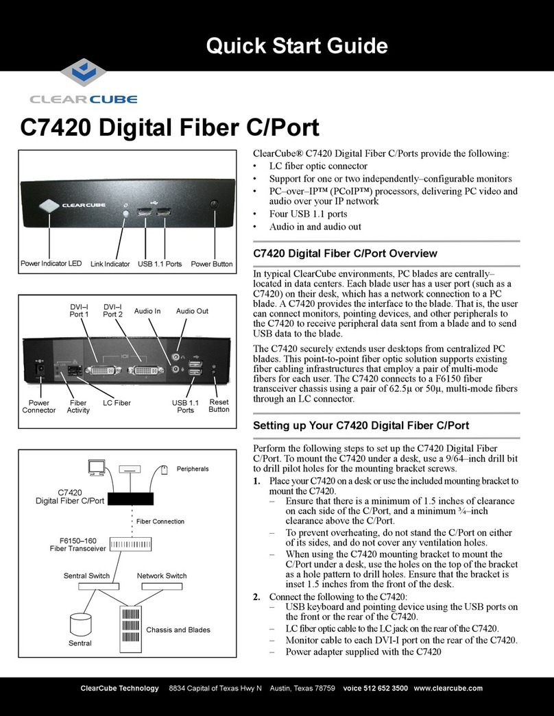ClearCube C7420 quick start guide