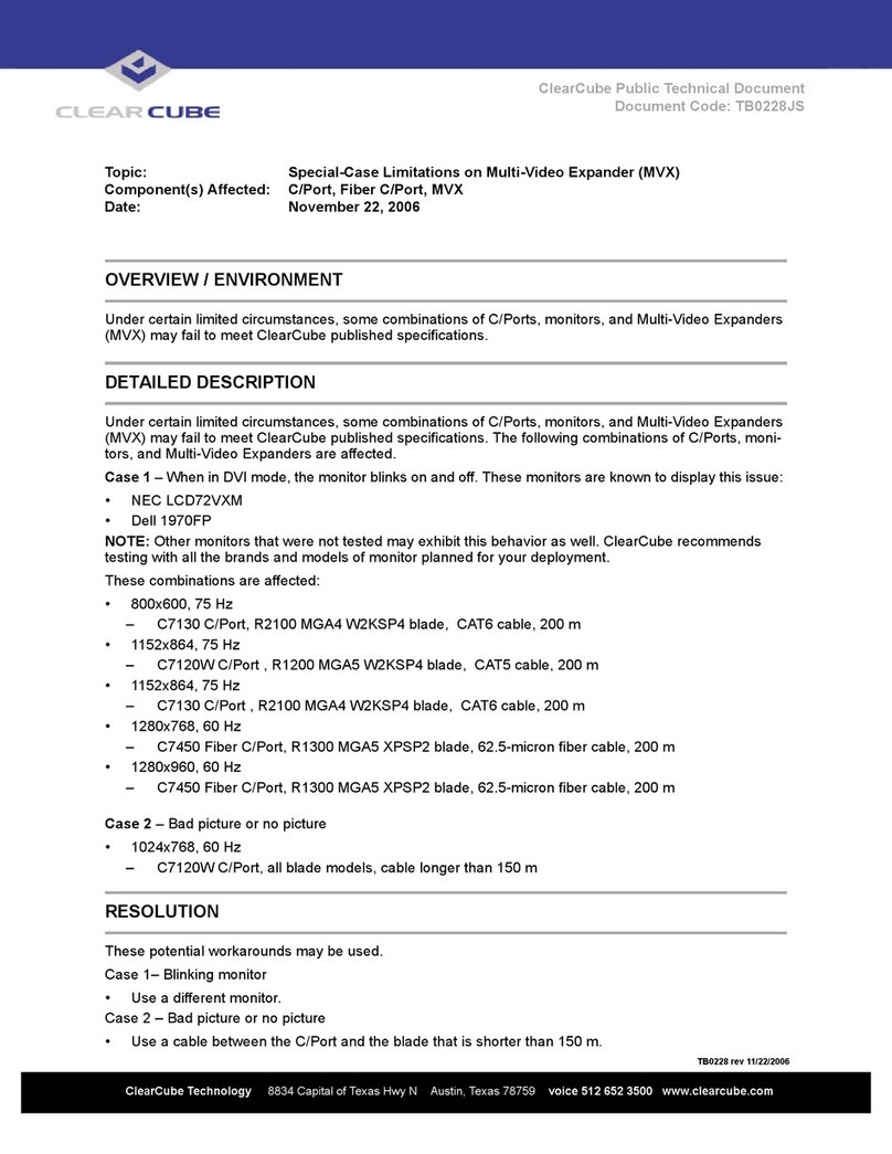 ClearCube MVX Technical manual