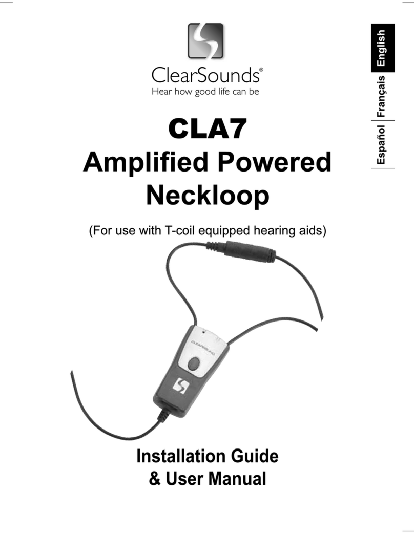 ClearSounds CLA7 Installation guide & user manual