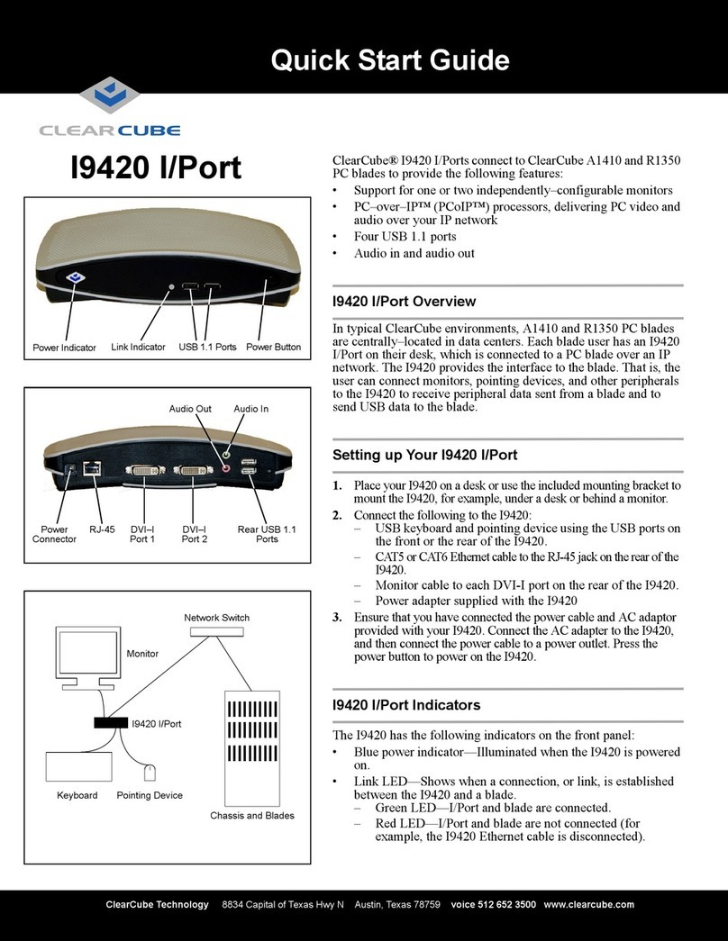 ClearCube A1410 quick start guide