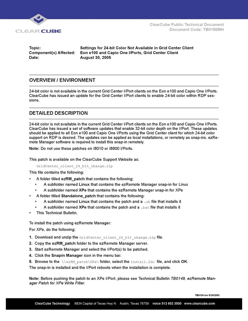 ClearCube Eon e100 Technical document