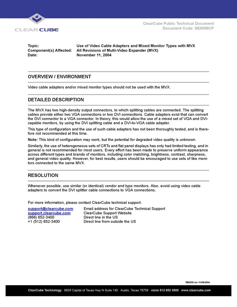 ClearCube MVX release note