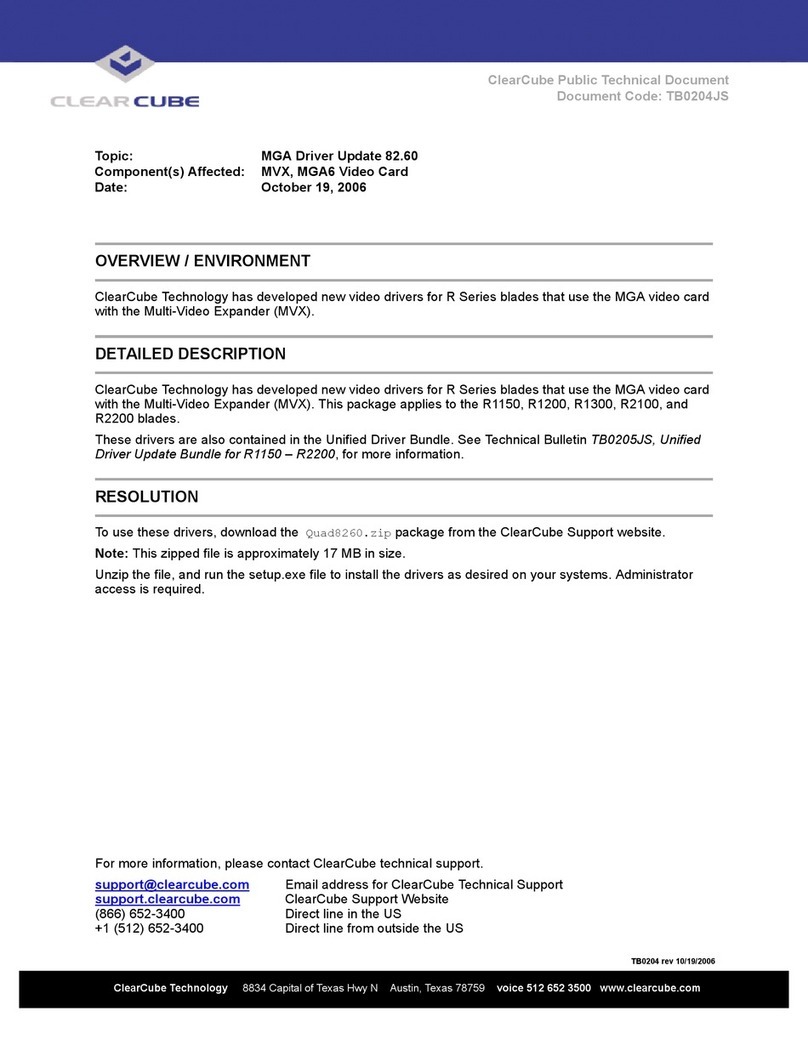 ClearCube MVX release note