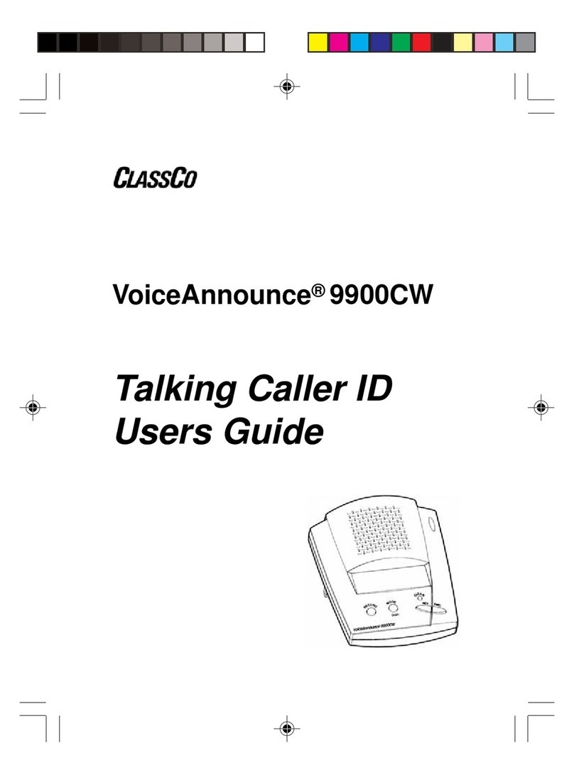 ClassCo VoiceAnnounce 9900CW user guide