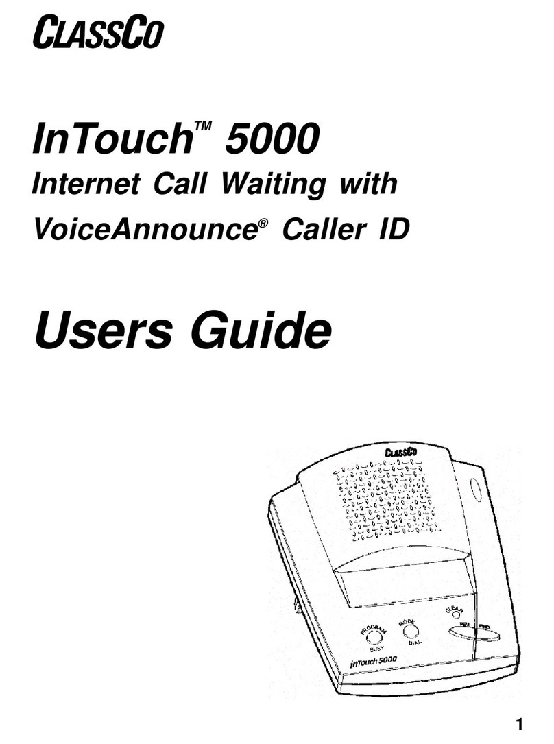 ClassCo InTouch 5000 user guide