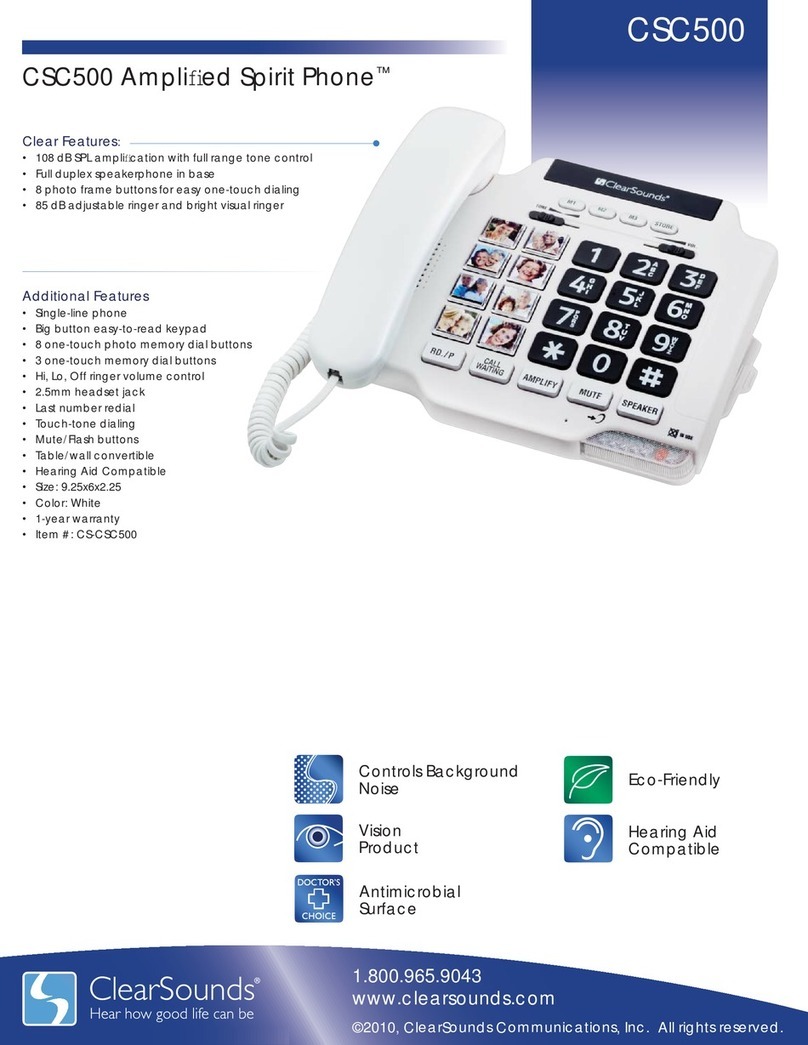 ClearSounds CSC500 User manual