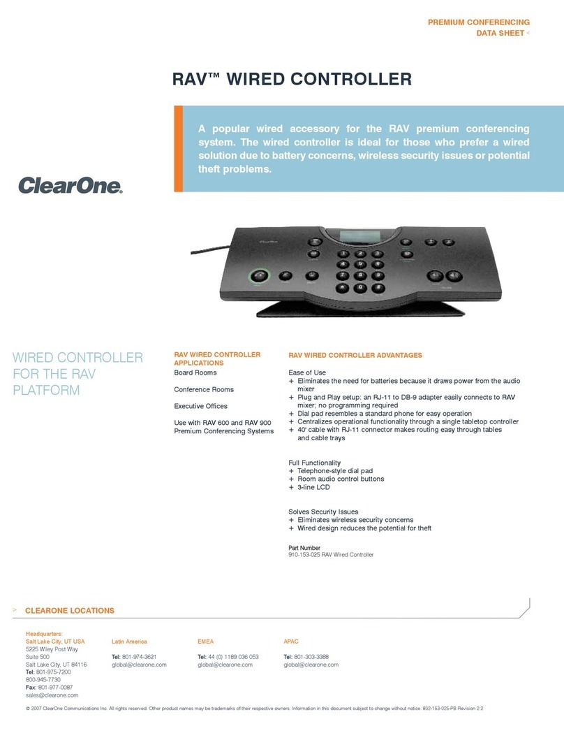 Clear One RAV Wired datasheet