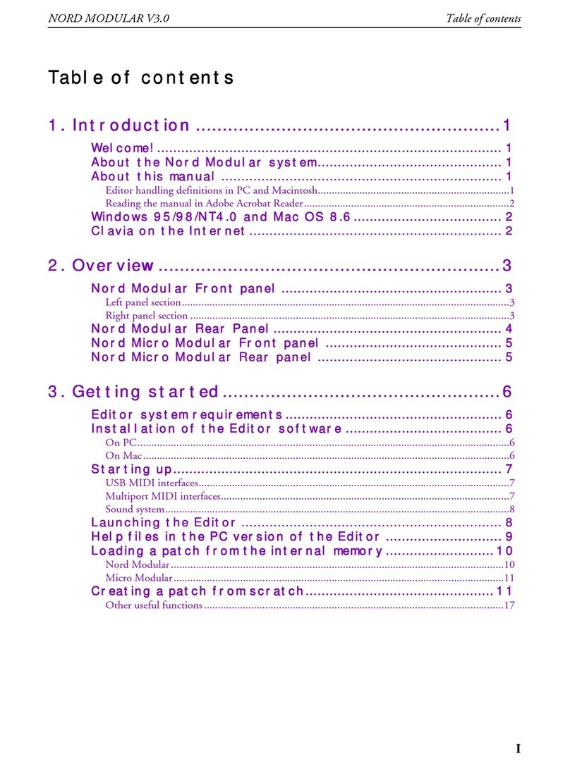 Clavia Nord Modular V3 User manual