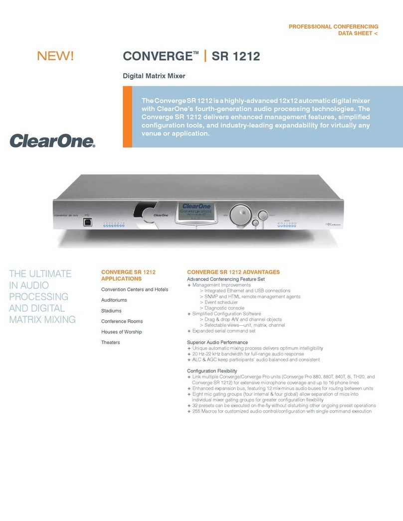 Clear One CONVERGE SR 1212 datasheet