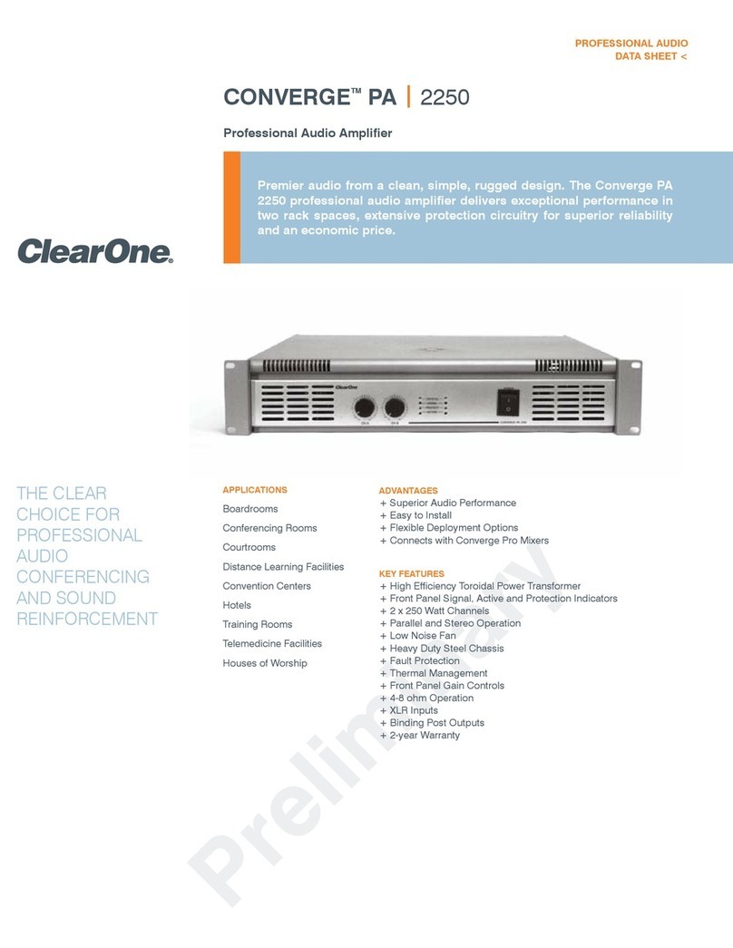 Clear One Converge PA 2250 User manual