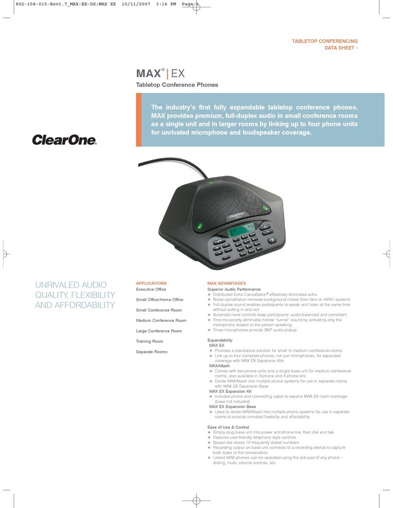 Clear One MAX EX datasheet