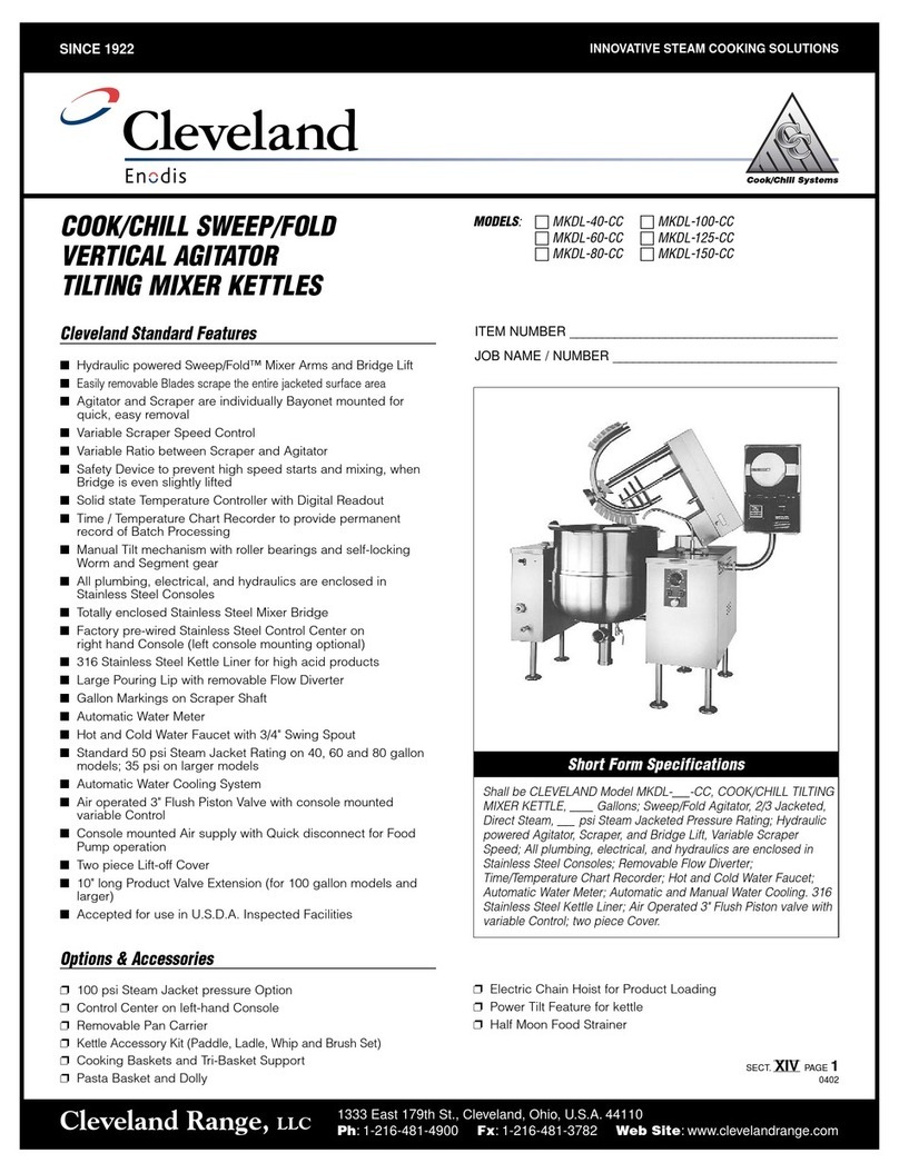 Cleveland MKDL-100-CC User manual