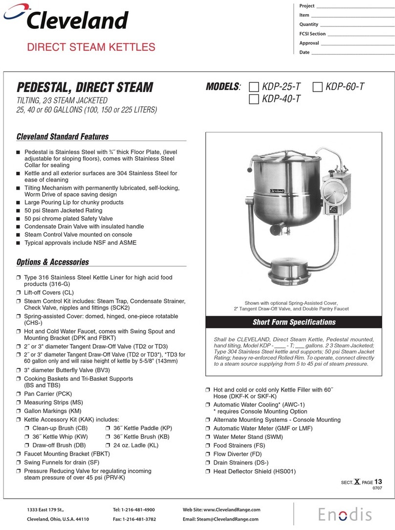 Cleveland KDP-25-T Specifications