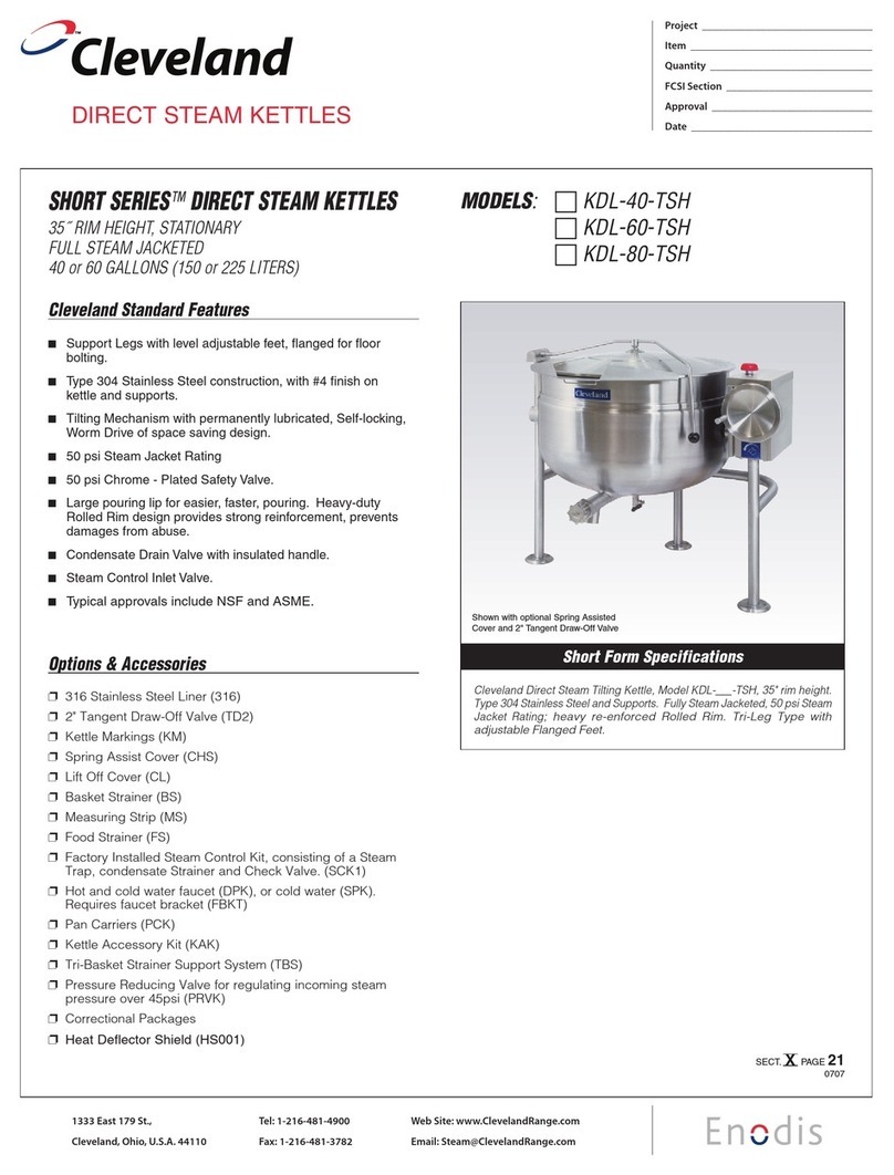 Cleveland KDL-40-TSH Specifications