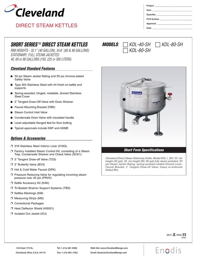 Cleveland KDL-40-SH User manual