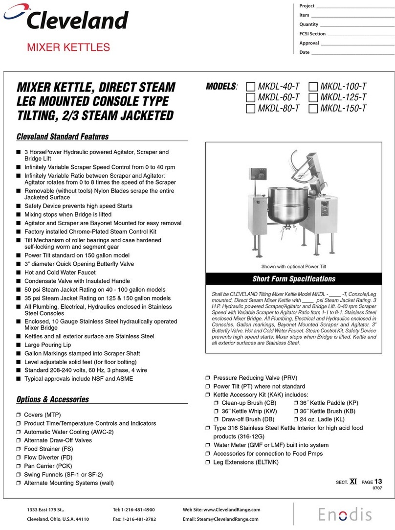 Cleveland MKDL-100-T User manual