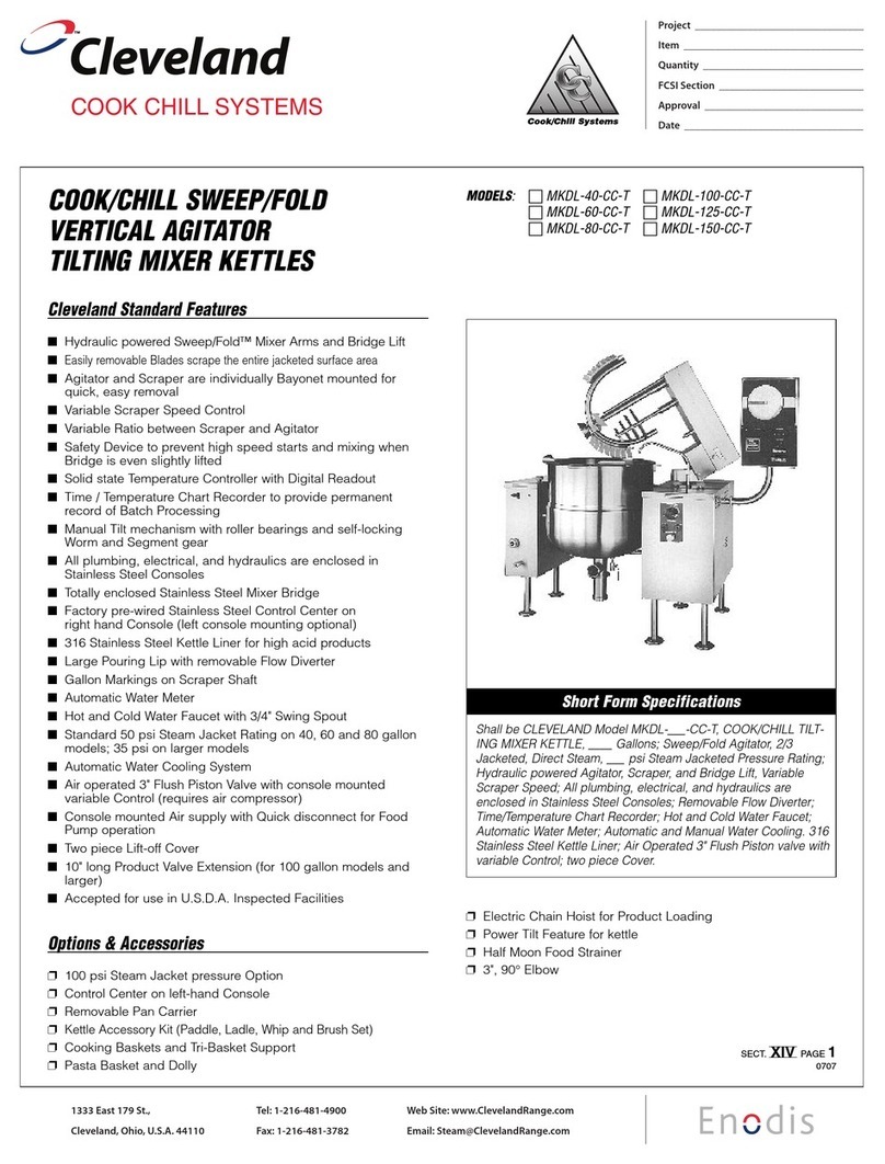 Cleveland MKDL-100-CC-T User manual