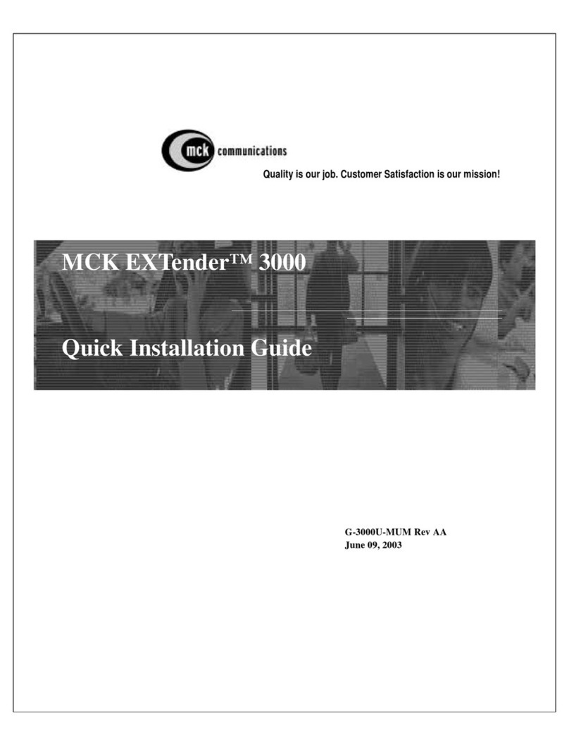 MCK EXTender 3000 Quick installation guide MCK EXTender 3000 Quick installation guide