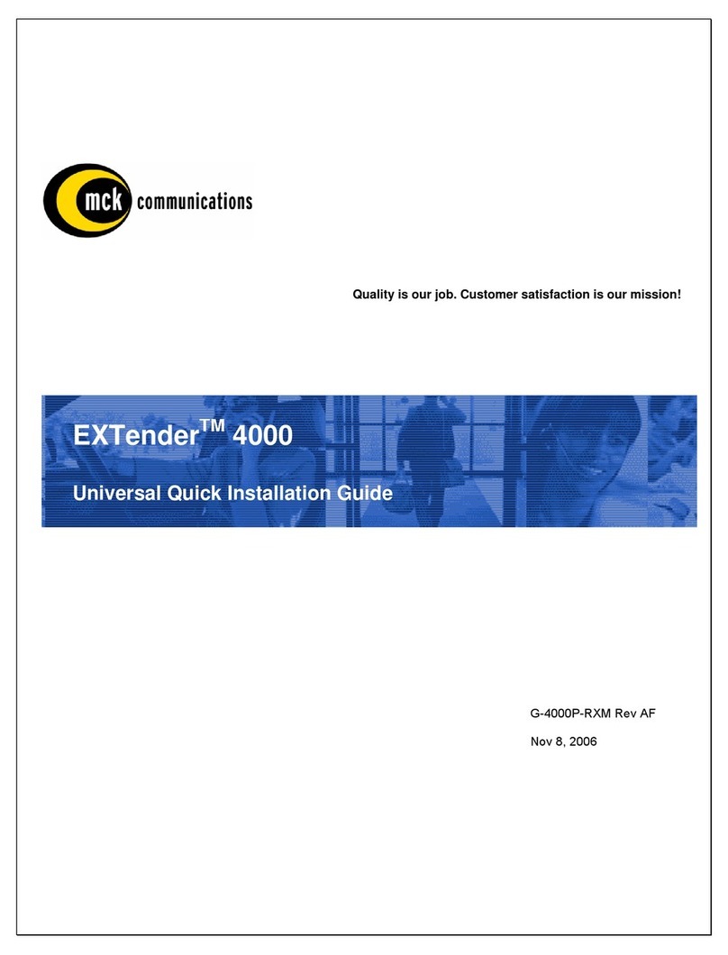 MCK EXTender 4000 Quick installation guide
