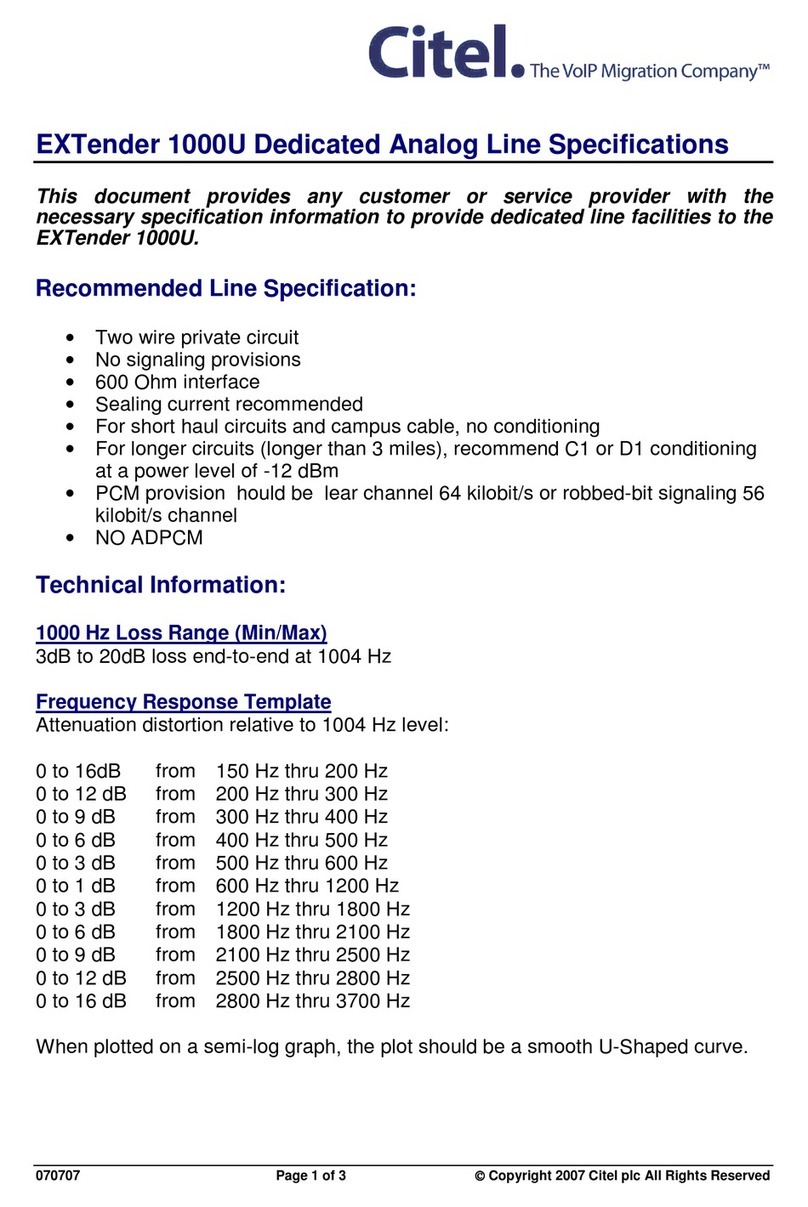 Citel EXTender 1000 Specifications