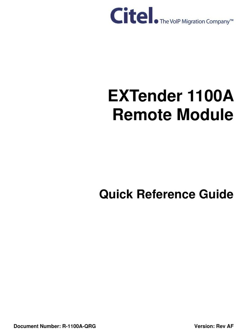 Citel EXTender 1100 Quick reference guide