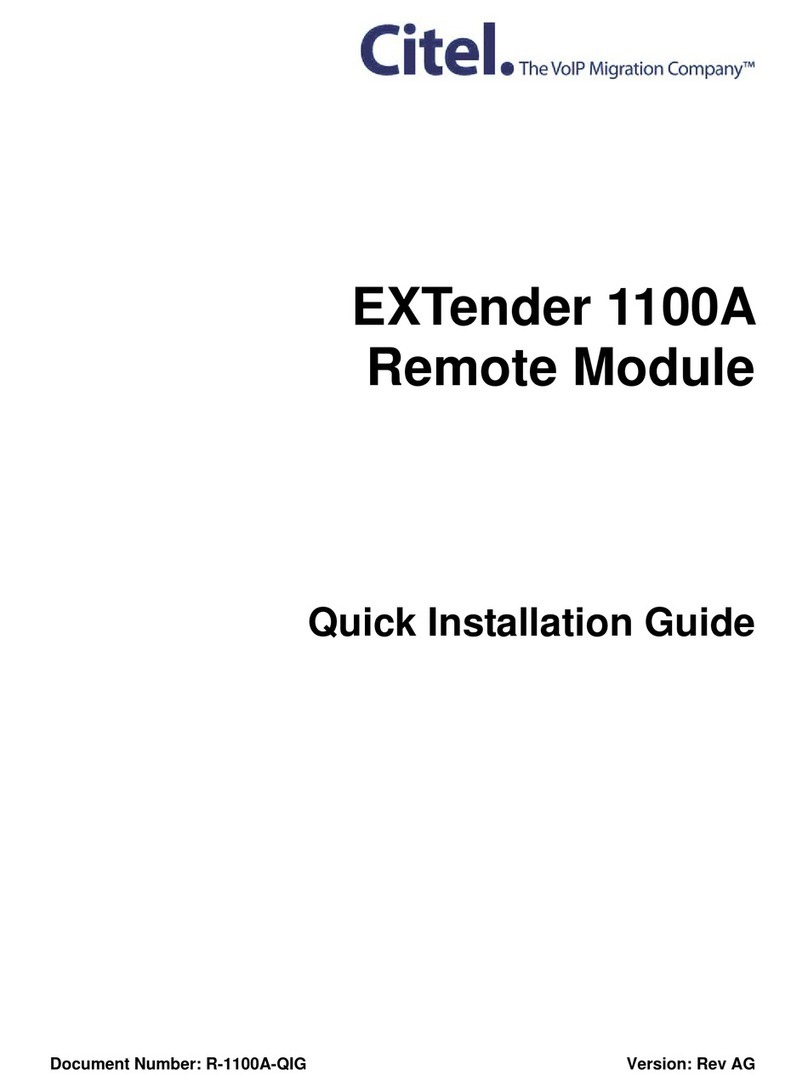 Citel EXTender 1100 Quick installation guide Citel EXTender 1100 Quick installation guide