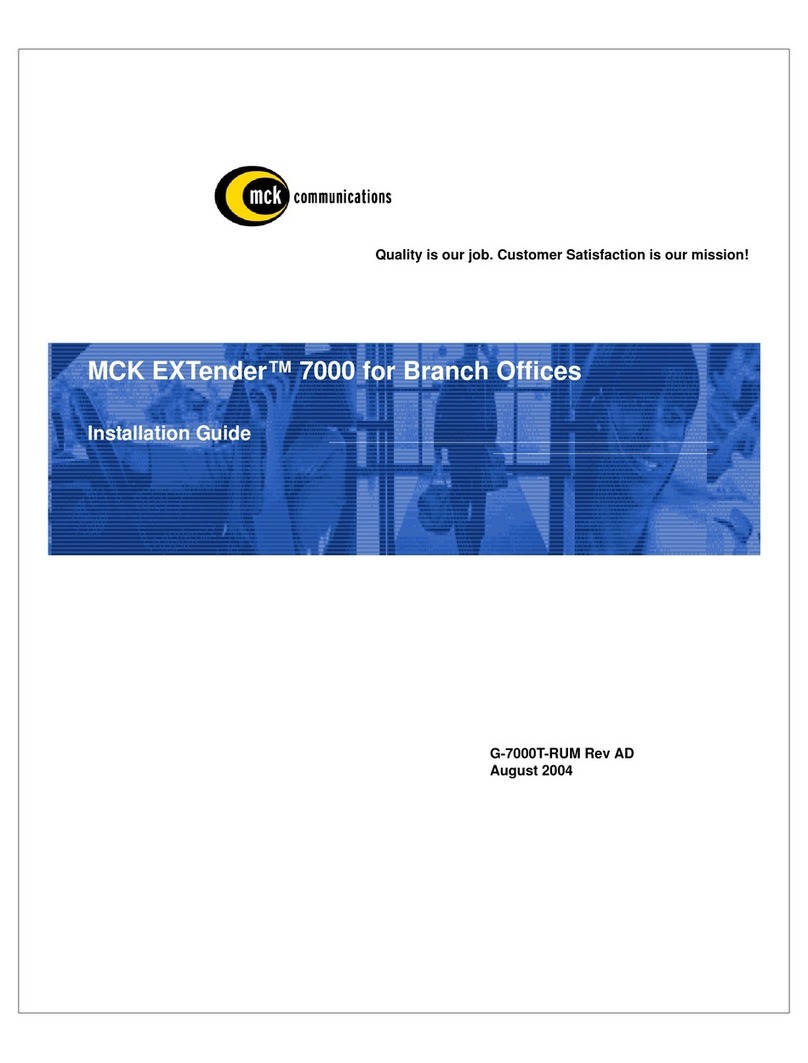 MCK EXTender 7000 installation guide MCK EXTender 7000 installation guide