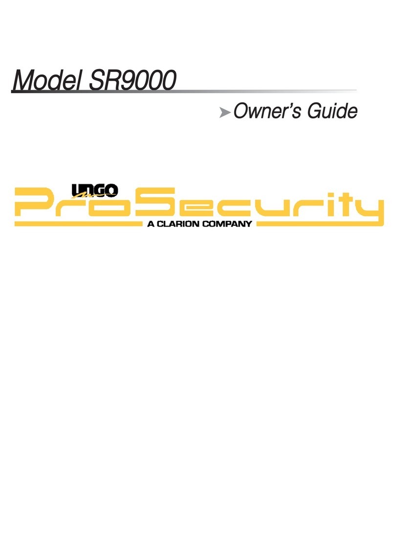 Clarion Ungo Pro Security SR9000 owner's guide