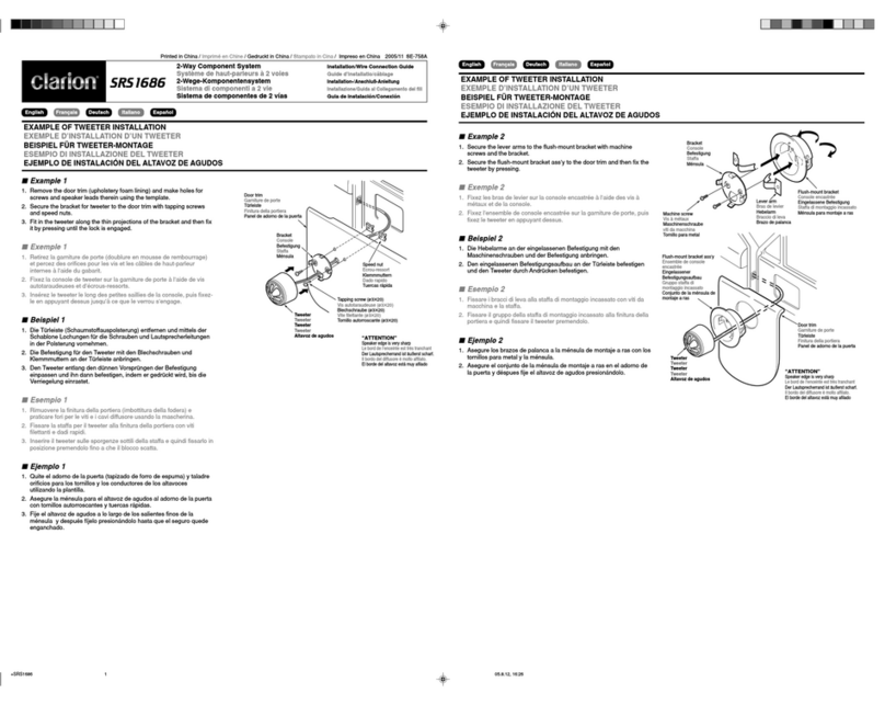 Clarion SRS1686 Instruction Manual