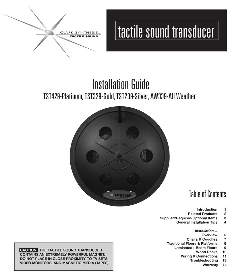 Clark Synthesis TACTILE SOUND AW339 User manual