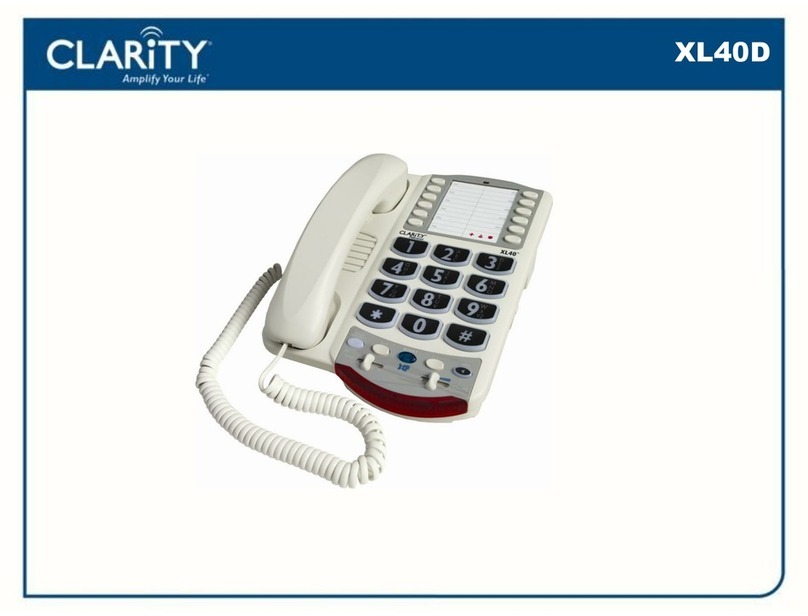 Clarity XL40D User manual Clarity XL40D User manual