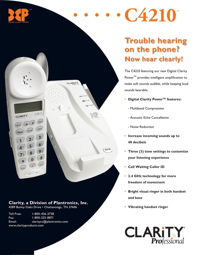 Clarity C4210 User manual
