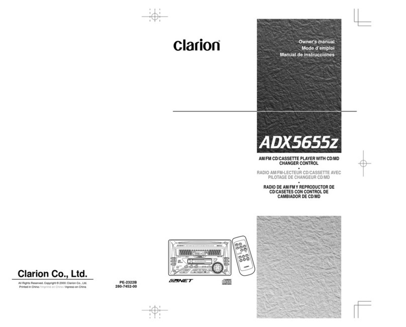 Clarion ADX5655 User manual Clarion ADX5655 User manual