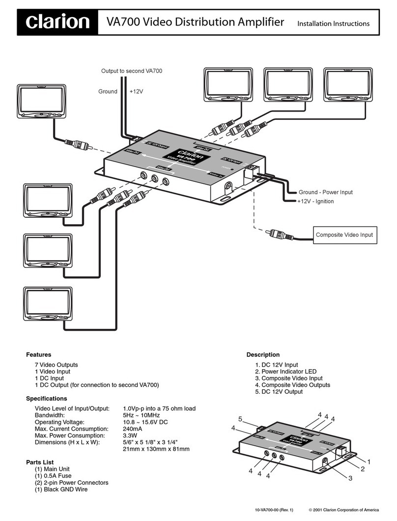 Clarion VA700 User manual