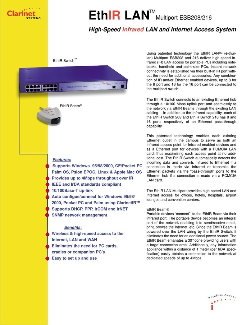 Clarinet Systems ESB208 User manual Clarinet Systems ESB208 User manual