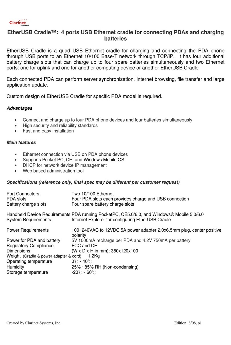 Clarinet Systems EtherUSB EA104 Specifications