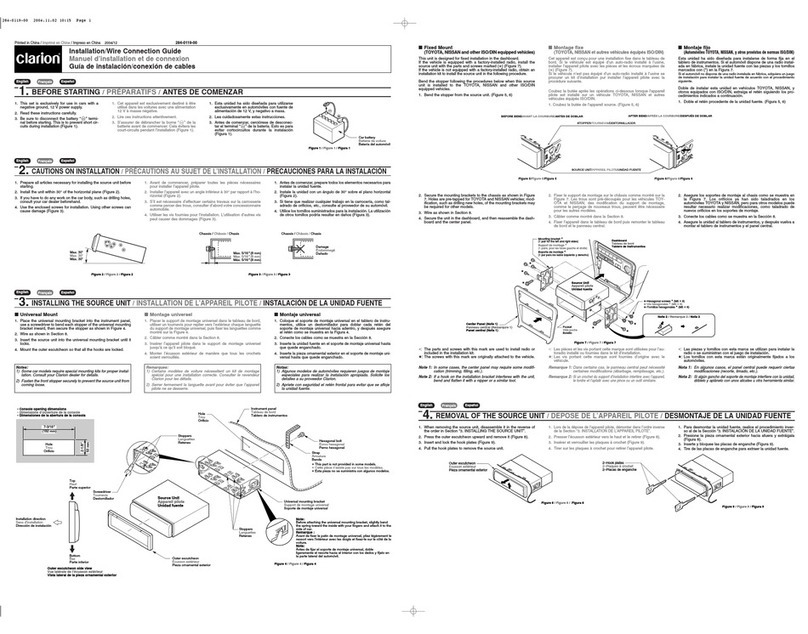 Clarion DB155 Instruction Manual