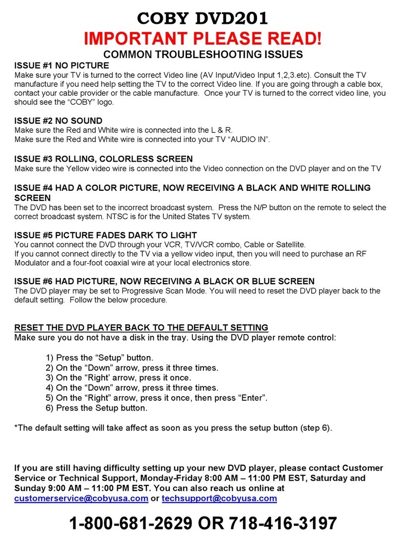 Coby DVD-201 Operating instructions