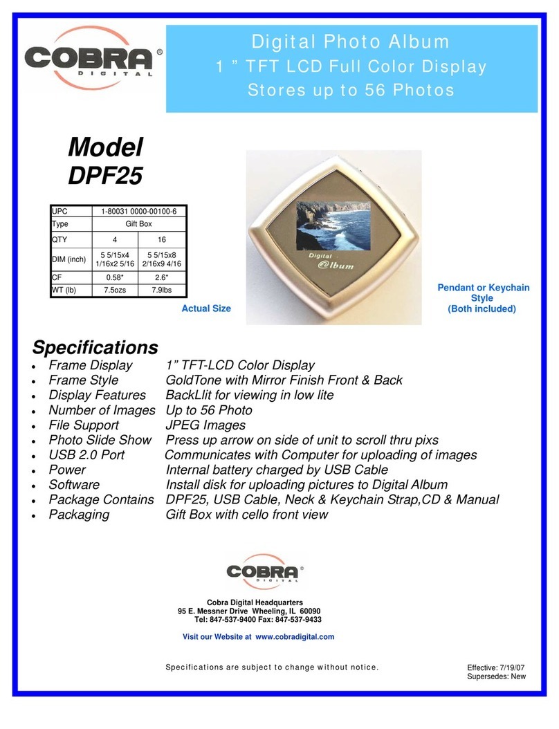 Cobra Digital DPF25 Specifications