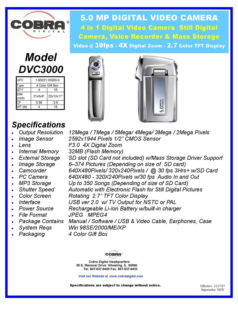 Cobra Digital DVC3000 Specifications