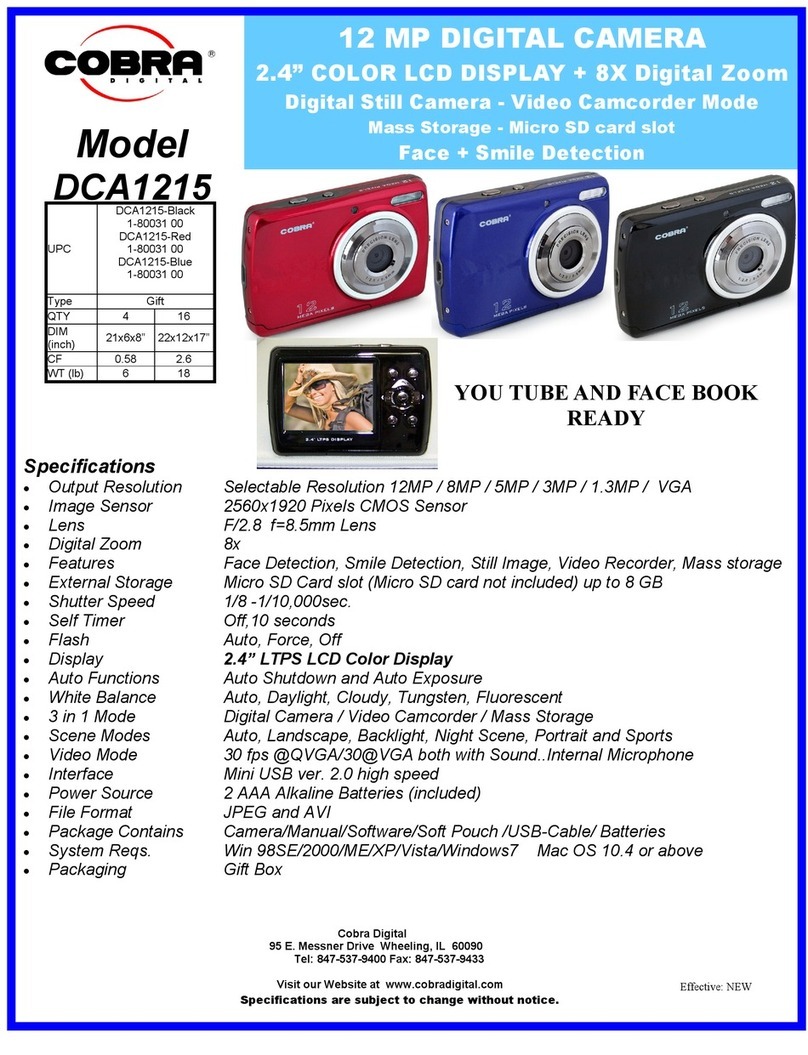 Cobra Digital DCA1215 Specifications