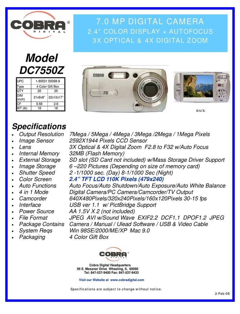 Cobra Digital DC7550Z User manual