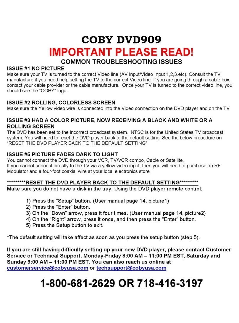 Coby DVD-909 Operating instructions