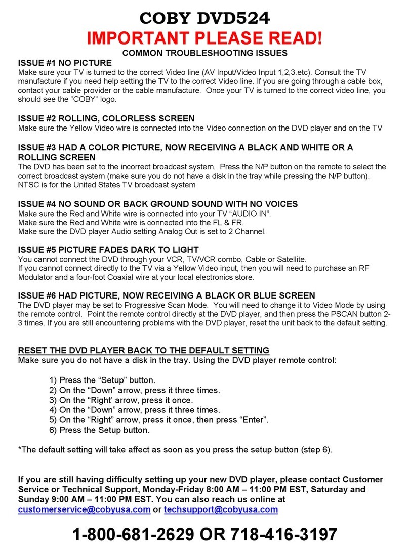Coby DVD-524 Operating instructions