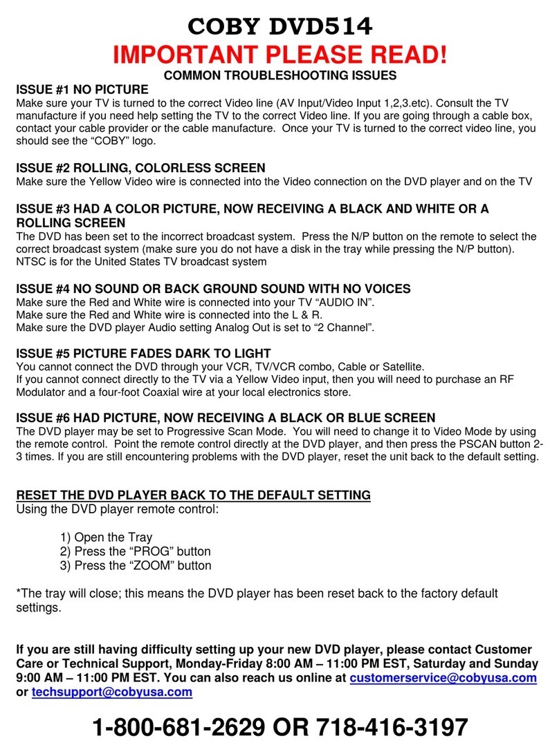 Coby DVD-514 Operating instructions