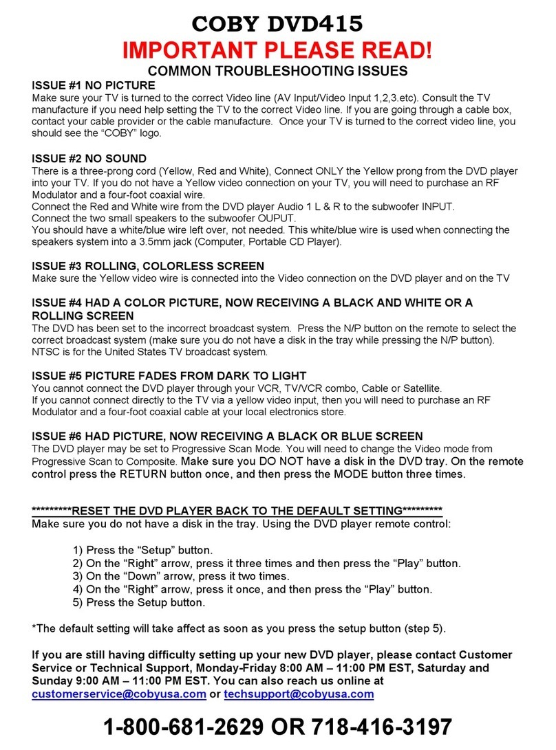 Coby DVD-415 Operating instructions